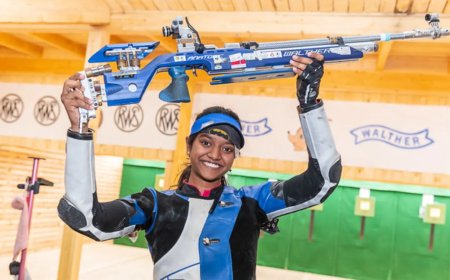 தங்கம் வென்ற தமிழக வீராங்கனை இளவேனில் வாலறிவன்! சர்வதேச துப்பாக்கி சுடுதல் போட்டியில் அசத்தல்