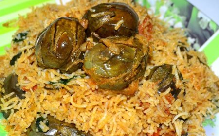 சுவையான கத்திரிக்காய் பிரியாணி - Brinjal briyani Recipe