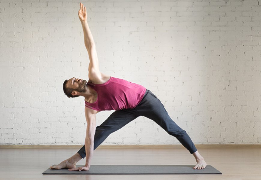 Triangle pose or Trikonasana