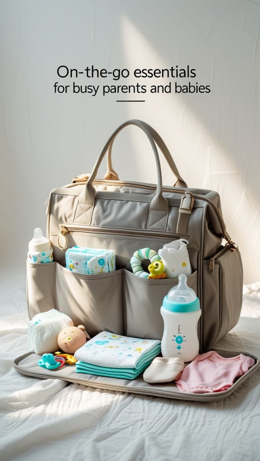 டோட் பேக் மாடல் டையப்பர் பேக் (Tote Bag Style Diaper Bag)